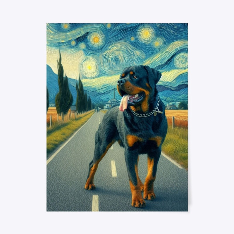 Rottweiler Starry Night 