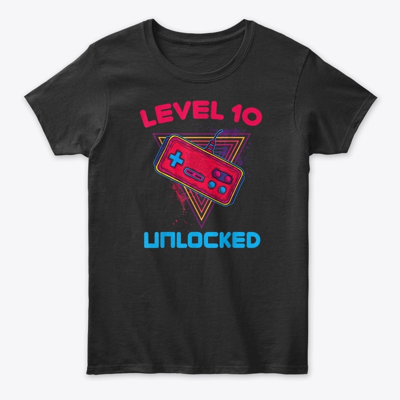 Level 10 Unlocked Shirt Funny Video Game
