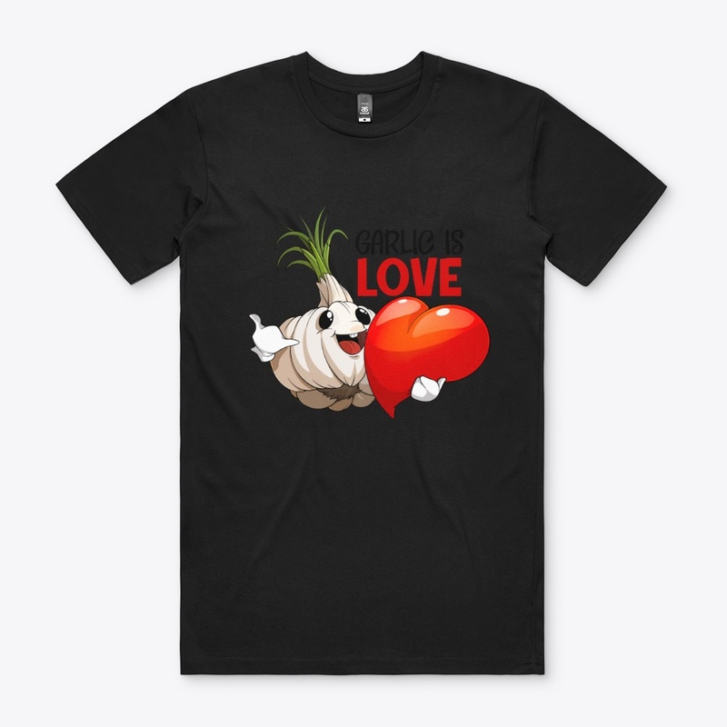 Mens Garlic Is Love (Black Lettering)