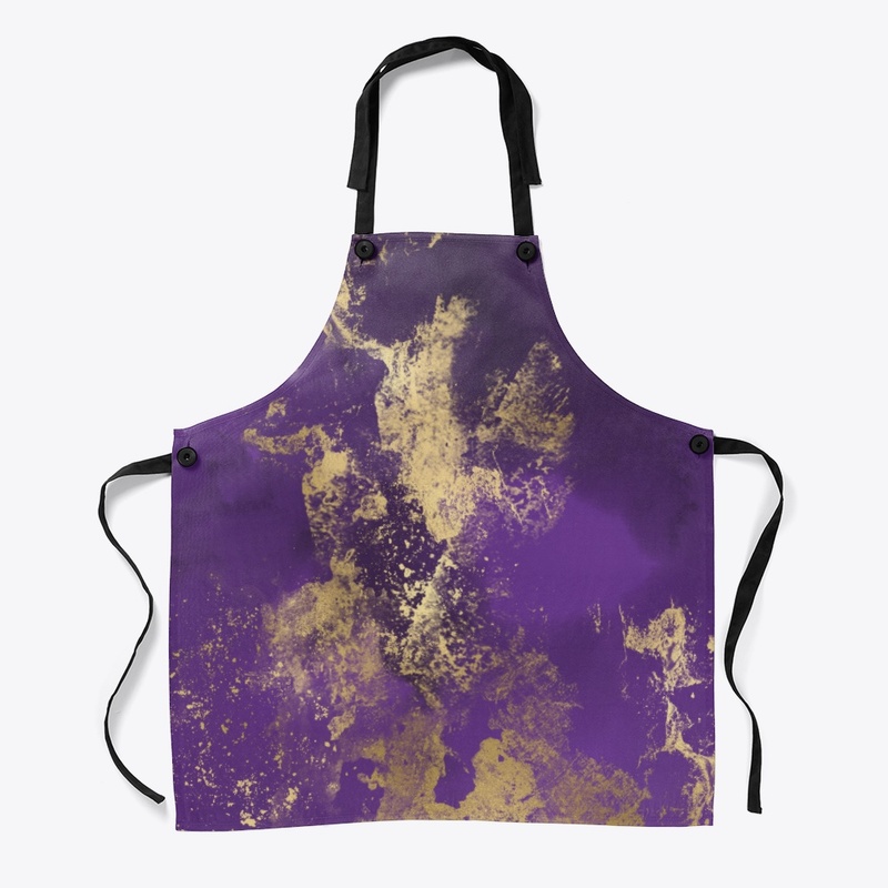 Purple and Gold Paint Splatter 