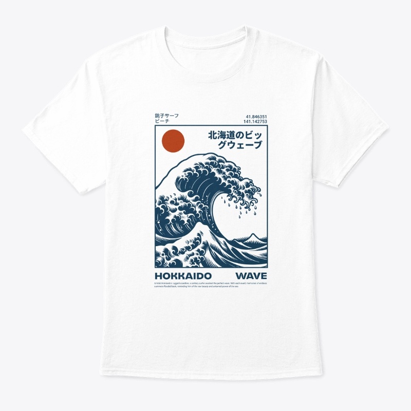 Hokkaido Wave Japan Ocean Nature Graphic