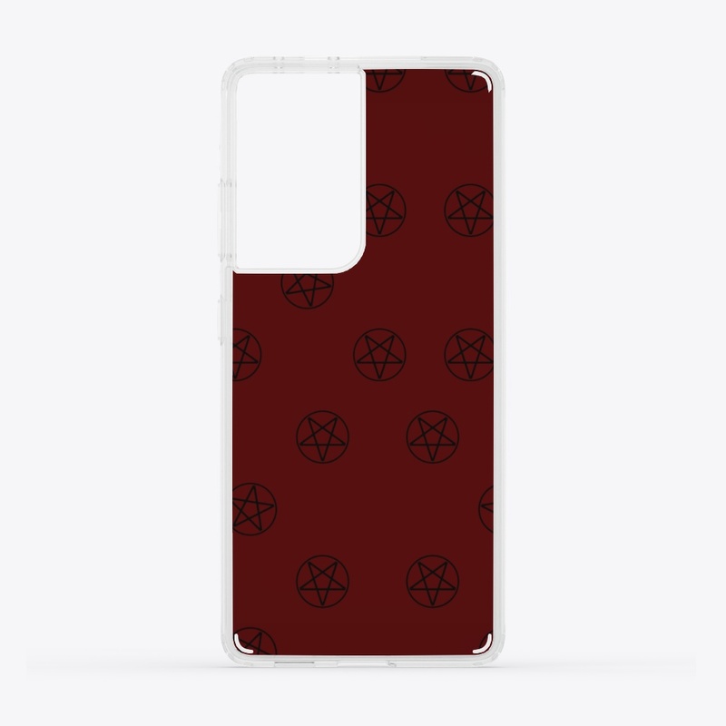 Pentacles on Dark red