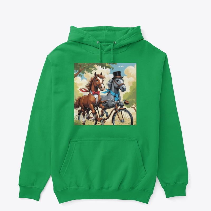 Horses on bicycles