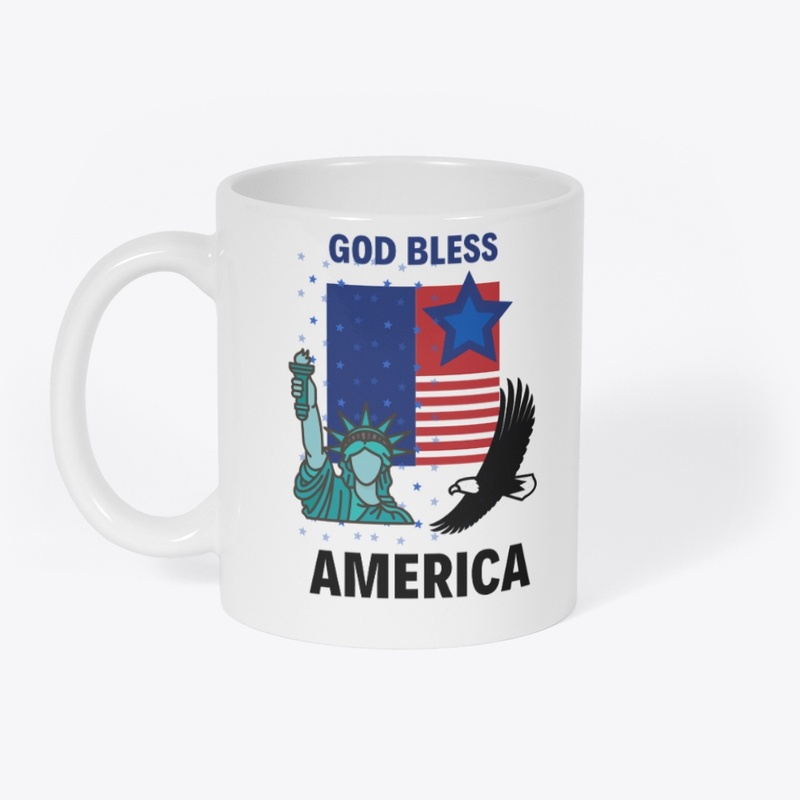 Navy Red White Bold Americana T Shirt