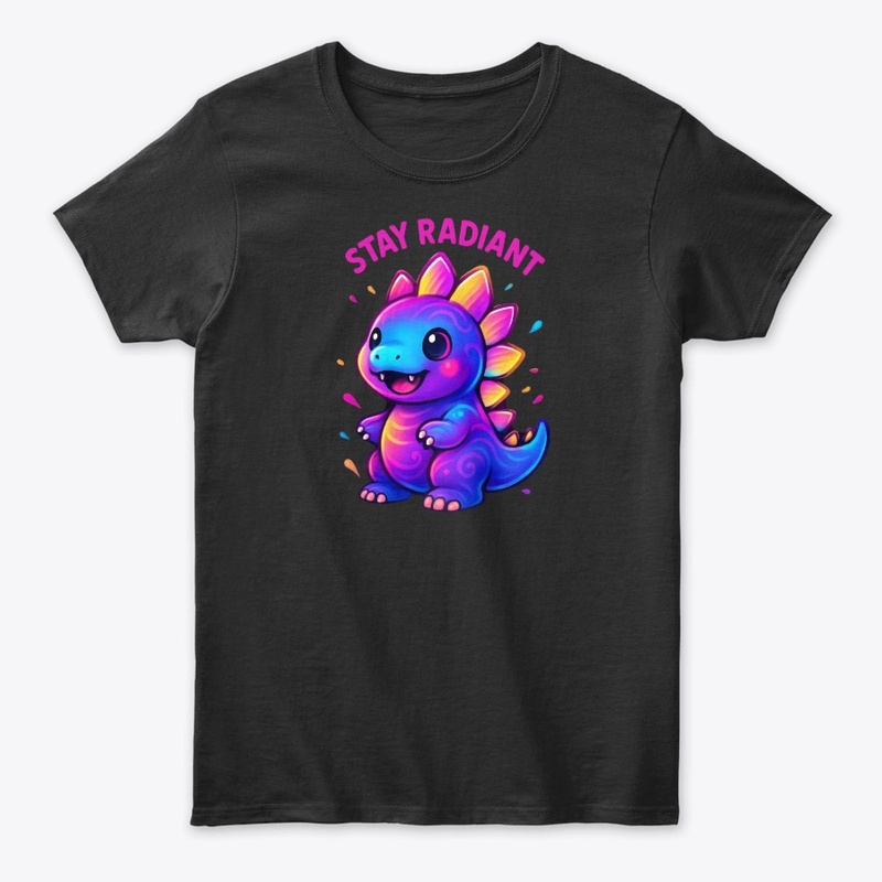 Colorful Dino Stay Radiant Graphic
