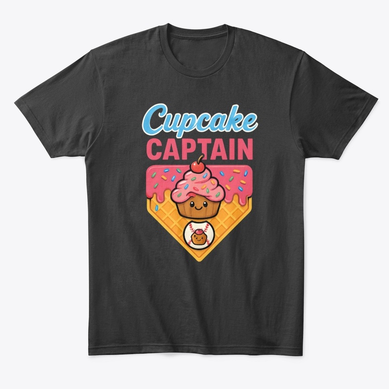 Cute Cupcake Baseball Graphic Shirt