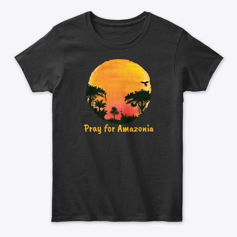 Pray Amazonia  Watercolor Sunset