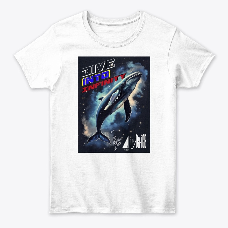 Dive Into Infinity Dark Whale Unisex Tee