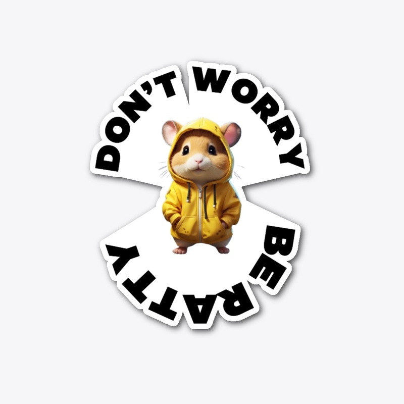 Don't worry be ratty funny design
