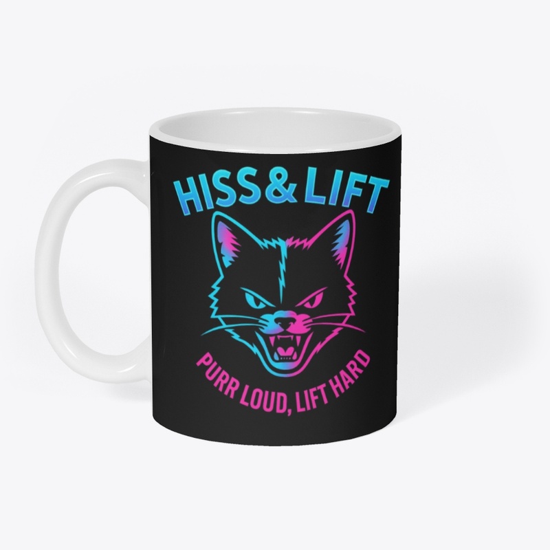 Hiss & Lift™ Gradient Neon Cat Logo