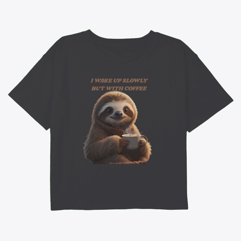Sloth With Coffee.