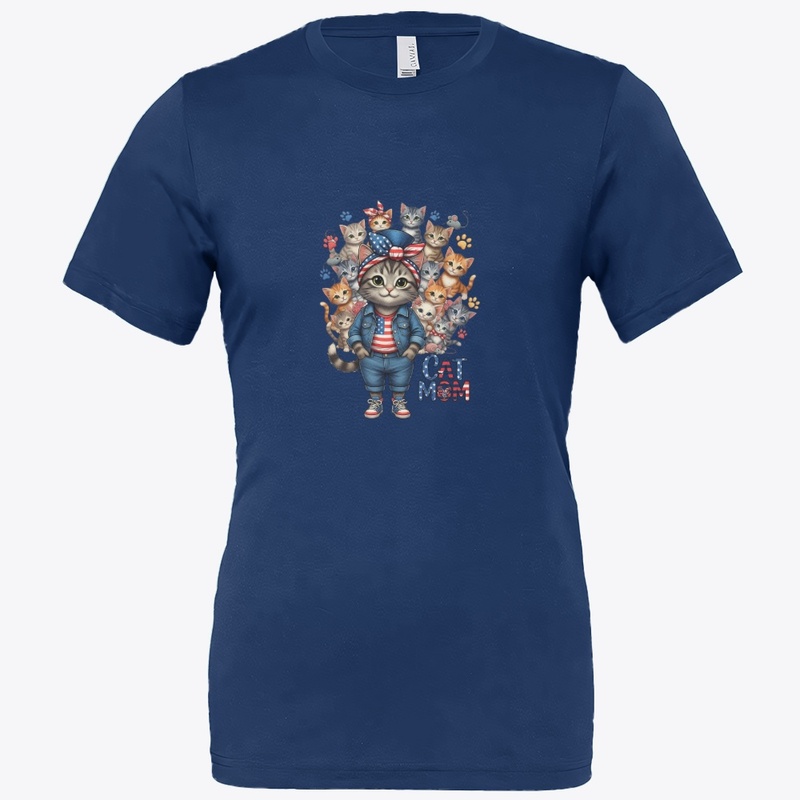 Proud Cat Mom - American Kitty Crew Tee
