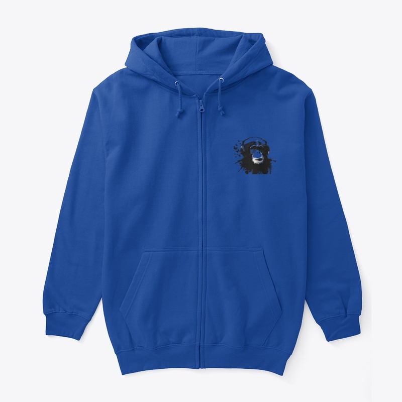 Chimpanzee With Head phones Apparel 