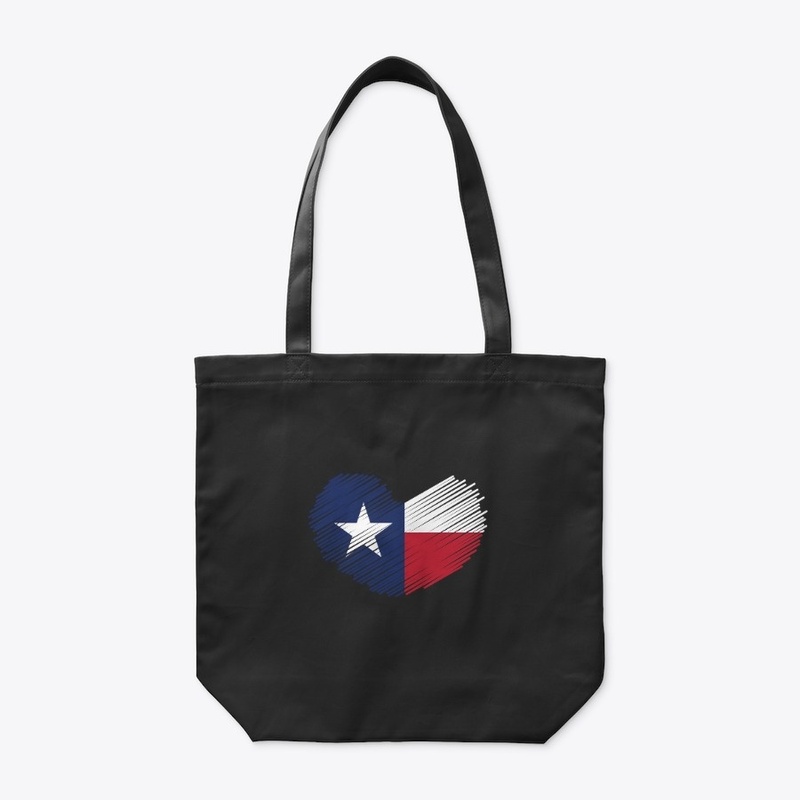 Texas Heart Flag Brushed