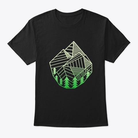 Hiking Trails Polygon Gift I Geometric H Black T-Shirt Front
