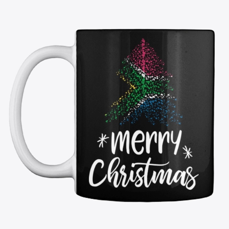 Merry Christmas with South African flag
