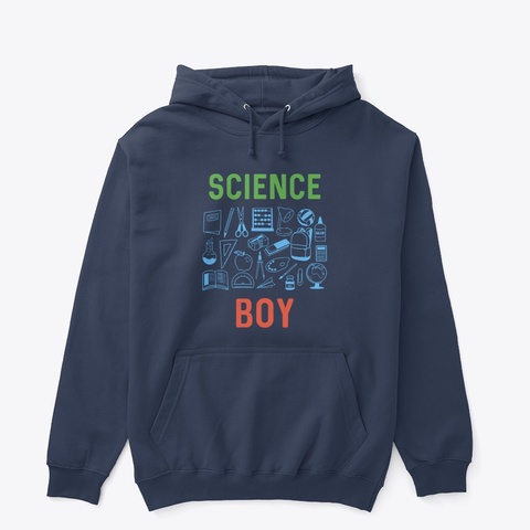 Science Boy   Science Lover Science Navy T-Shirt Front