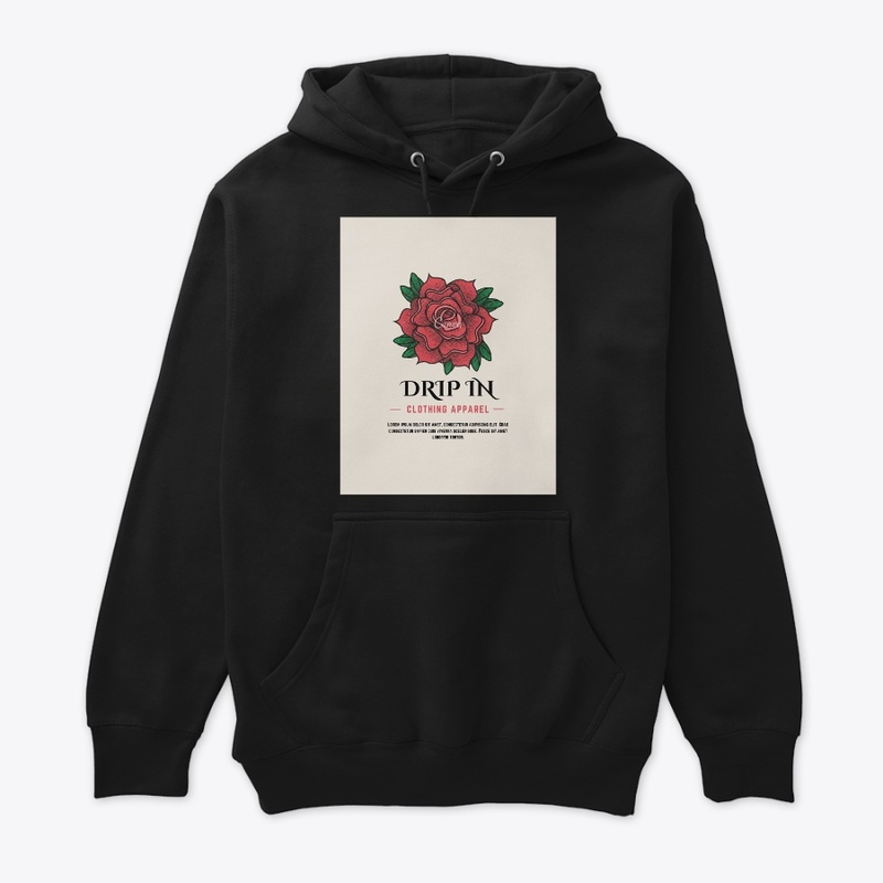 Rose petal drip in clothing apparel 