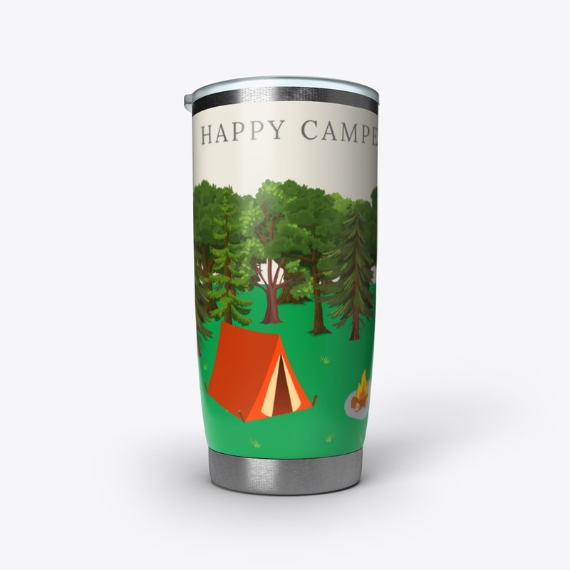 Happy Camper In the Woods