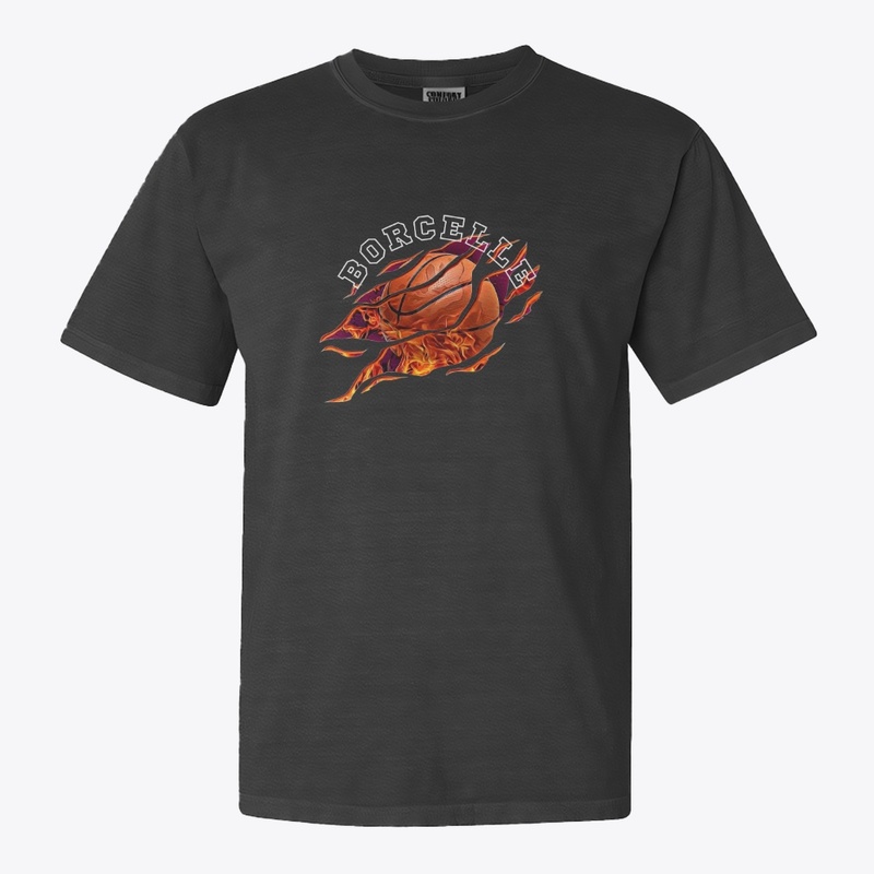 Black Orange Basket Ball T-Shirt