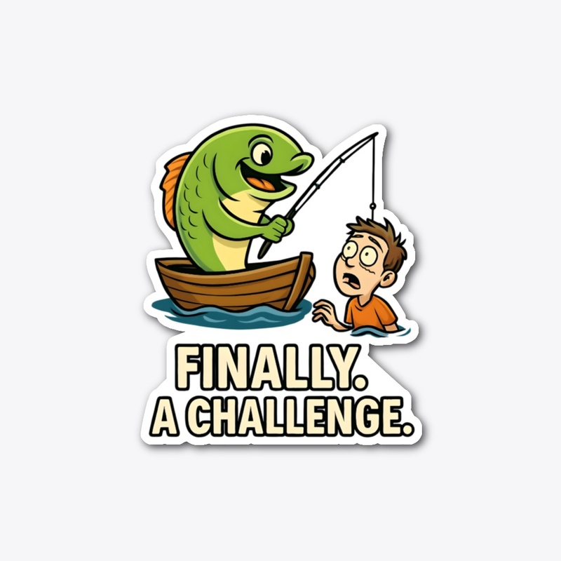Fish Challenge Humor Tee