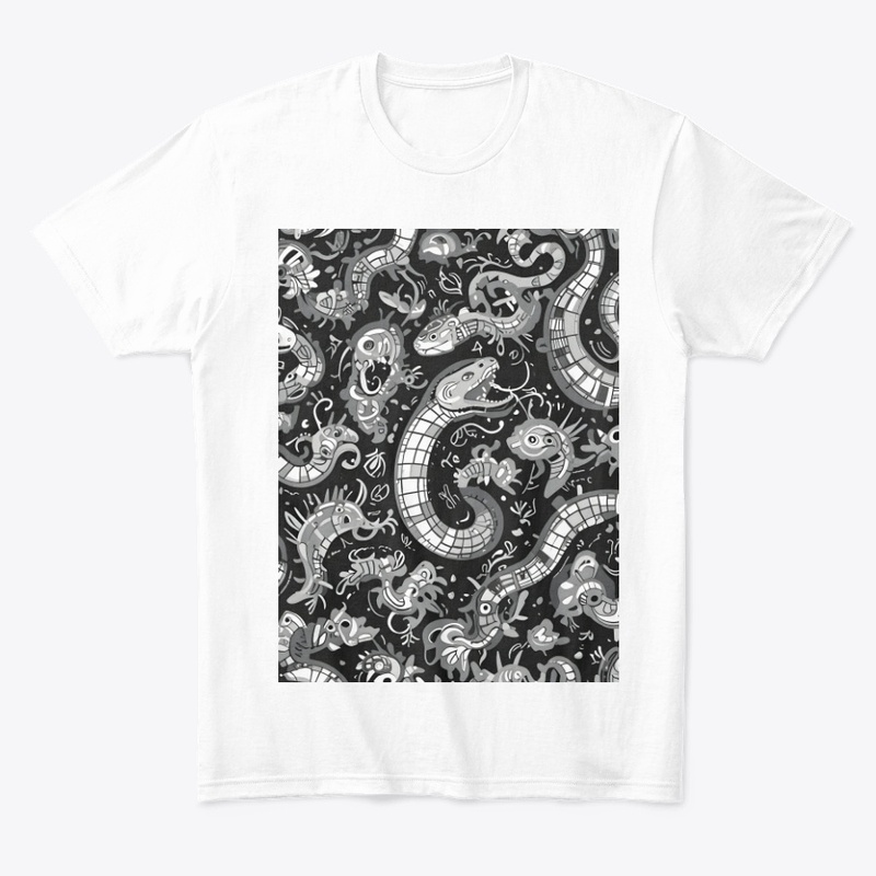 Black and Grey Snake Pattern