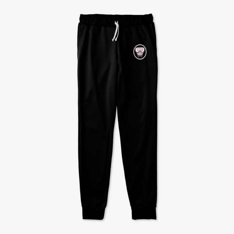 Joggers with logo in circle