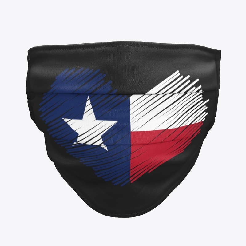 Texas Heart Flag Brushed
