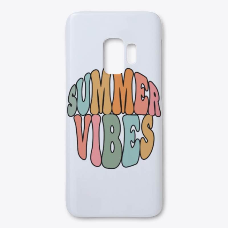 Summer Vibes Rainbow Text