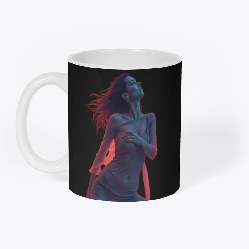 Neon Elegance – Electric Night Portrait