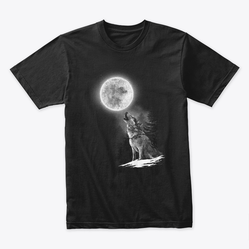 Bitcoin Moon Wolf Cryptocurrency 