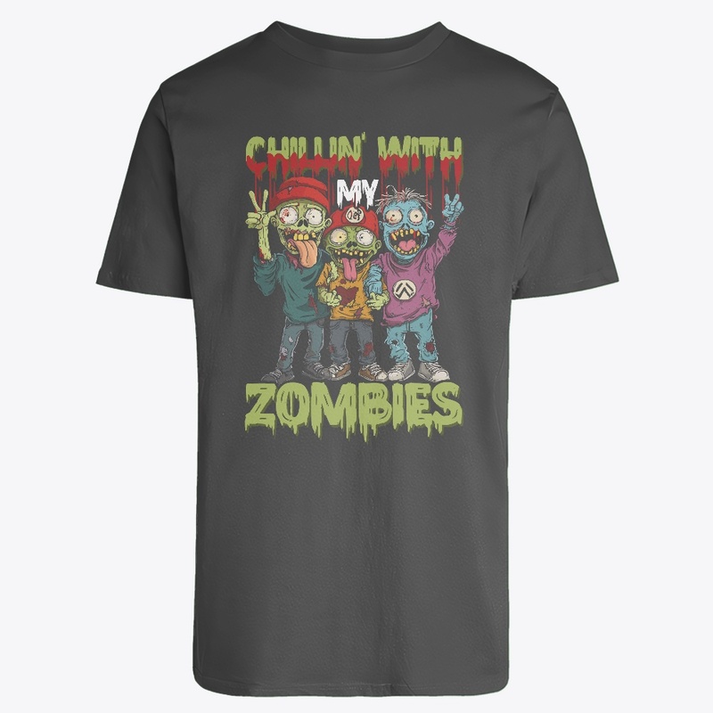 Chillin' With My Zombies Funny Tee