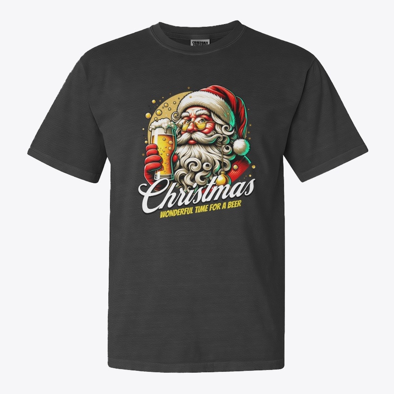 Festive Beer Christmas Graphic Artwork