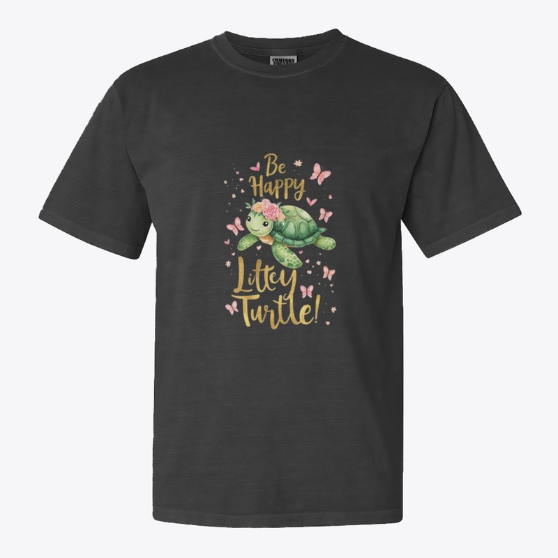 A cute watercolor-style sea turtle