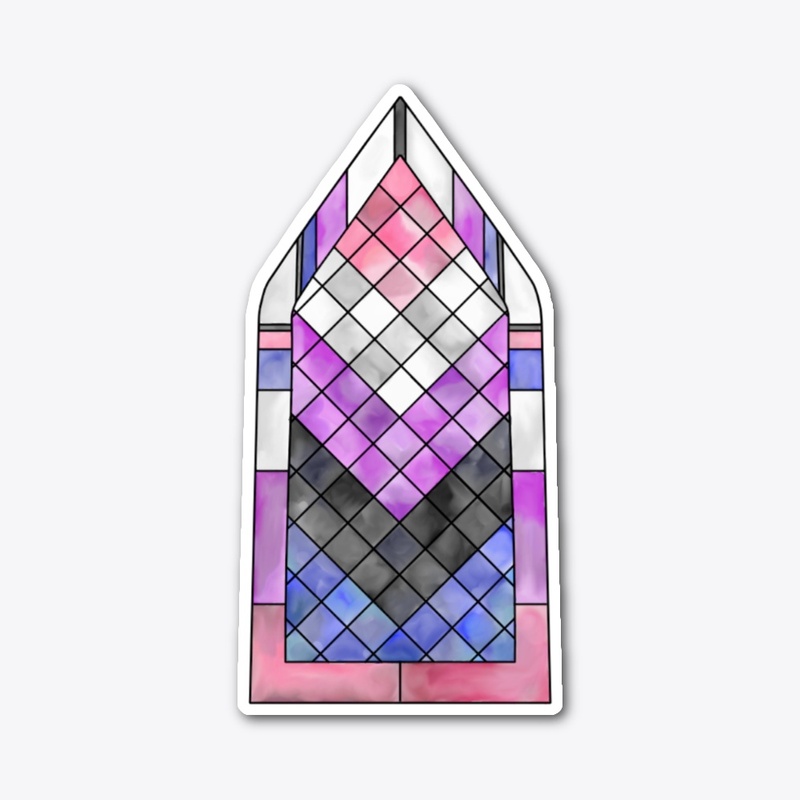 Stained Glass Genderfluid Window