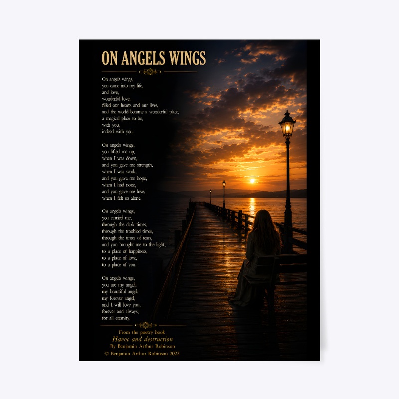 On angels wings 