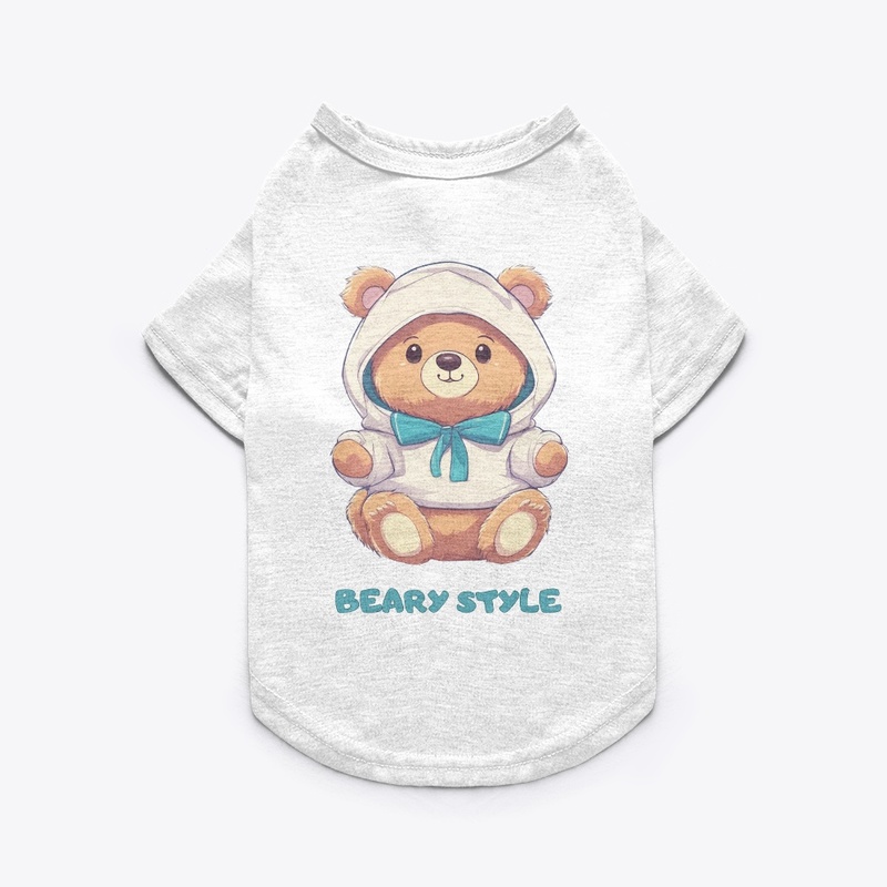 Teddy Bear in Hoodie and Bow Tie