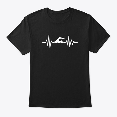 Swimming Lover Black T-Shirt Front