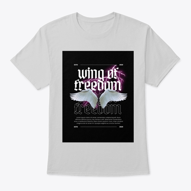wing of freedom graphic T shirt 