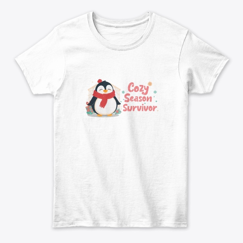 Cozy Season Survivor Penguin Design