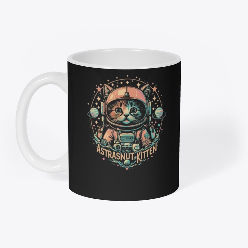 astronaut kitten tshirt
