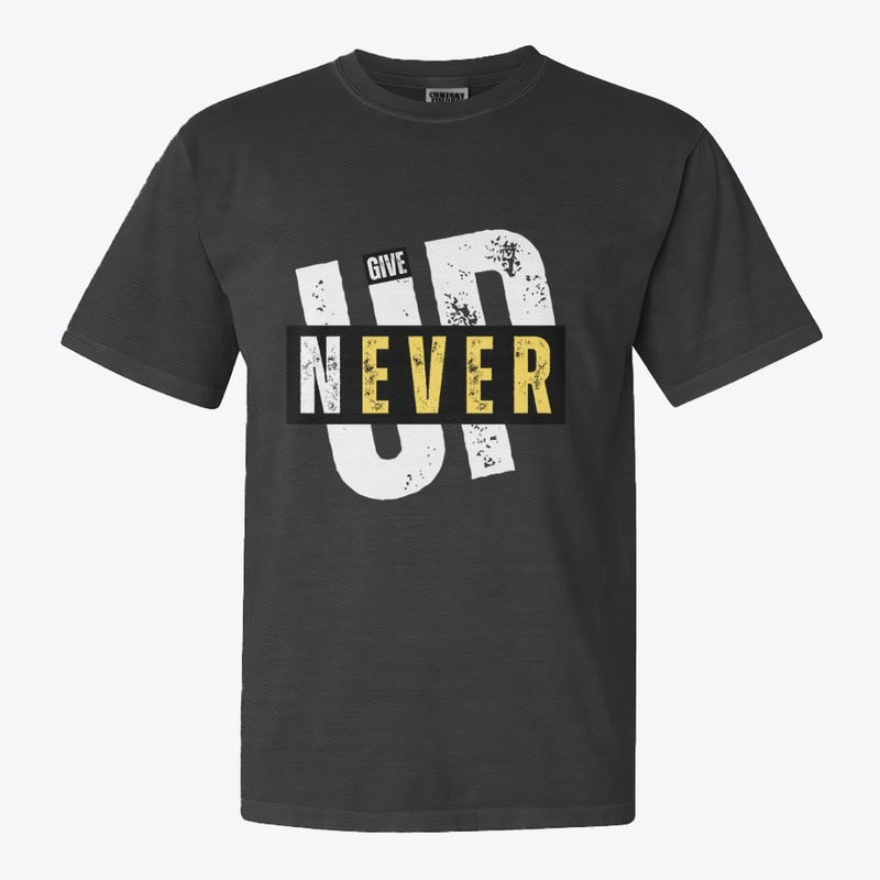 Never Give Up Bold Quote Design