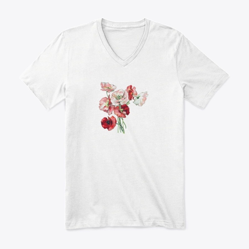 Realistic Red and Pink Flowers Design