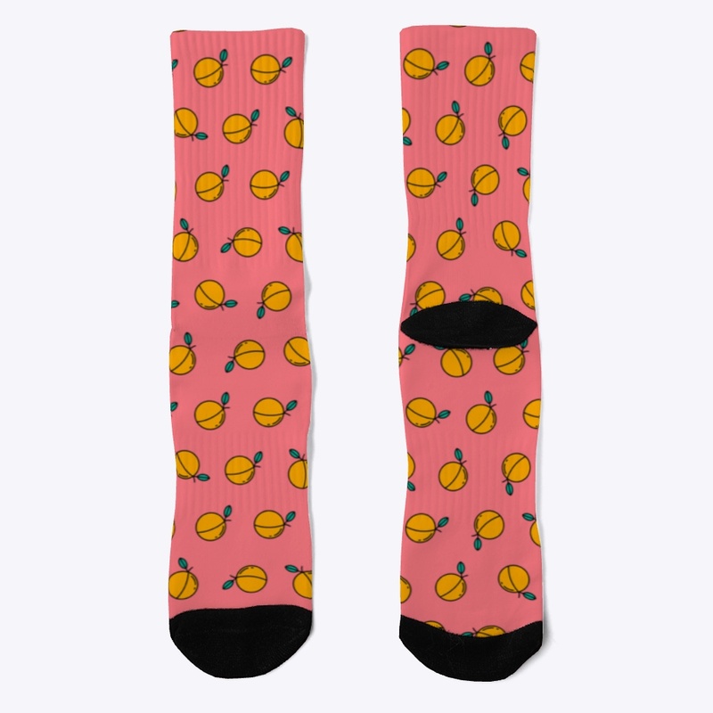 peach socks