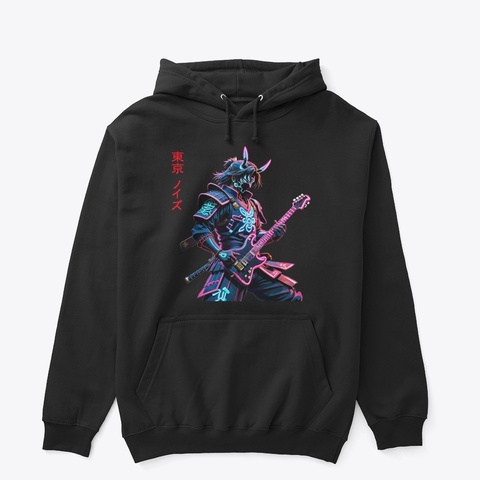 Tokyo Noizu: Samurai Demon Guitarist Black Camiseta Front