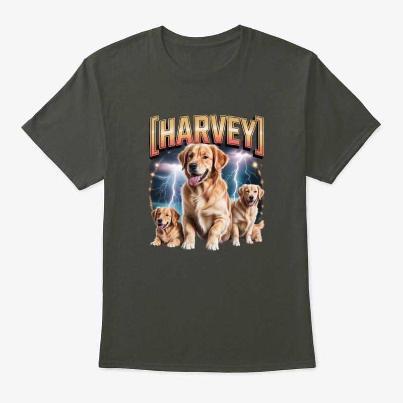 Harvey Golden Retriever Lightning Tee
