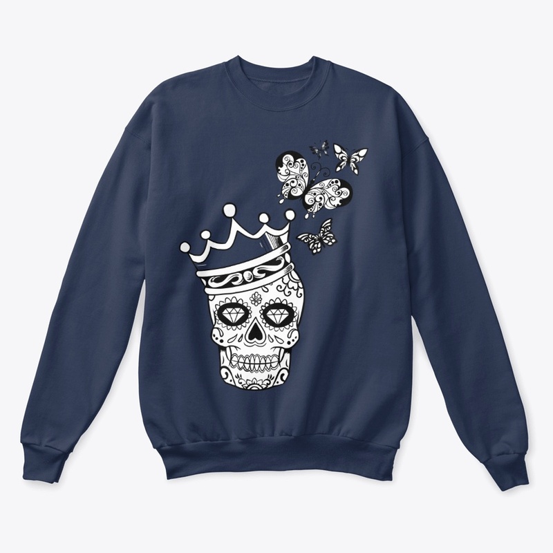 BUTTERFLY DIAMOND EYE KING SKULL TSHIRT