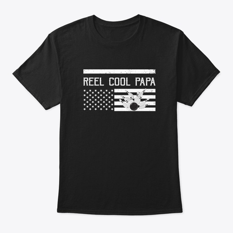 Reel Cool Papa Bowling Black T-Shirt Front