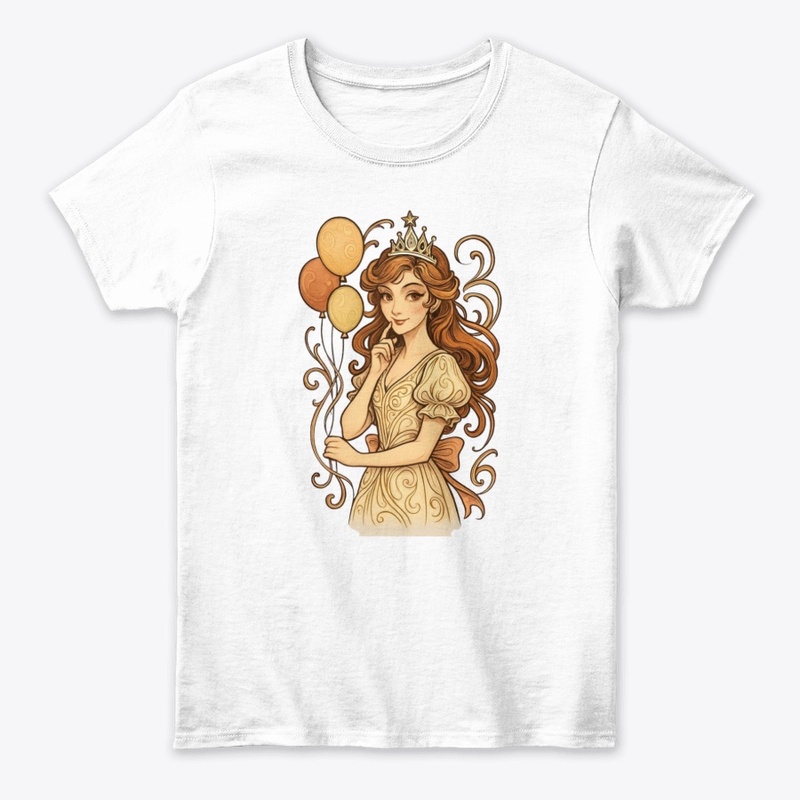 Elegant Princess with Balloons Art