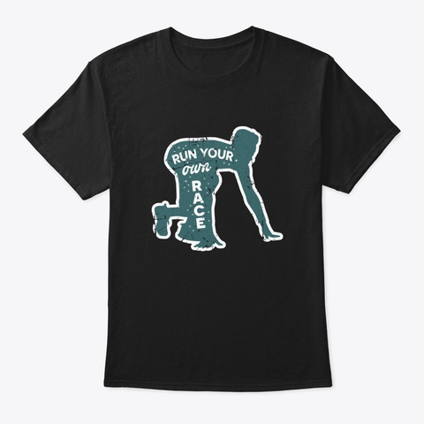 Running Motivation Black T-Shirt Front